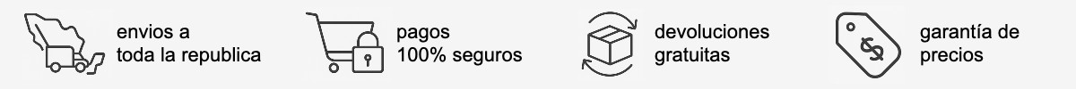 Servicios: envíos a toda la república, pagos 100% seguros, devoluciones gratuitas y garantía de precios